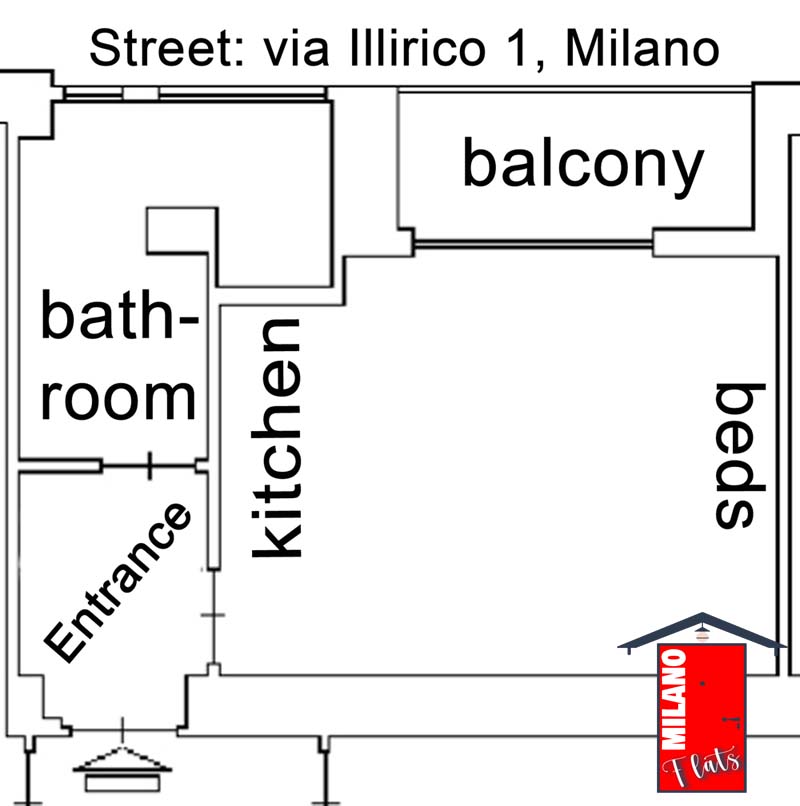 1166planimetria-monolocale-airbnb-via-illirico-milano
